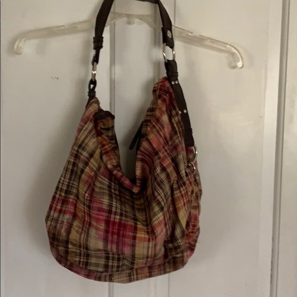 Pink and brown bag